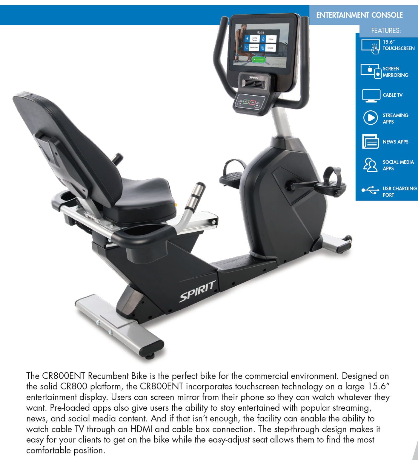 Entertainment Recumbent Fitness Game Bike
